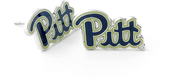 NCAA Pittsburgh Panthers Logo Post Earrings