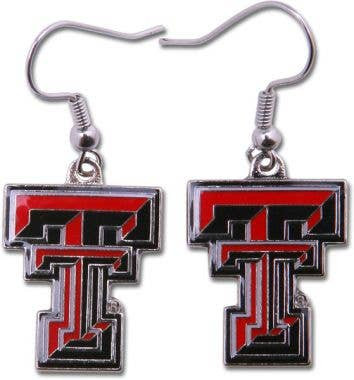 NCAA Texas Tech Red Raiders Logo Dangle Earrings