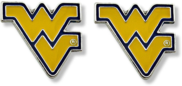 NCAA West Virginia Mountaineers Logo Post Earrings