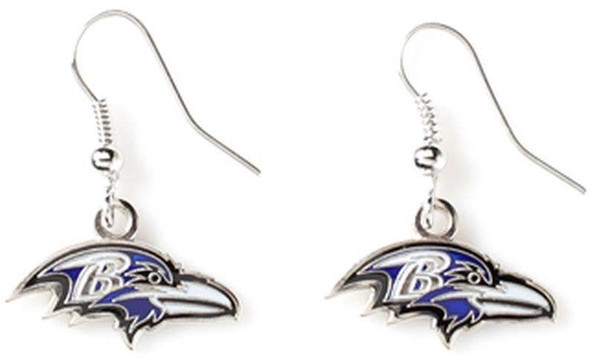NFL Baltimore Ravens Logo Dangle Earrings