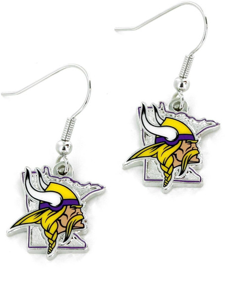 NFL Minnesota Vikings State Design Earrings