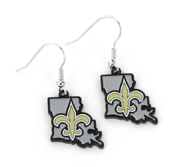 NFL New Orleans Saints State Design Earrings