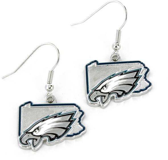 NFL Philadelphia Eagles State Design Earrings