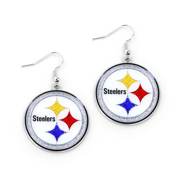 NFL Pittsburgh Steelers Glitter Dazzle Earrings