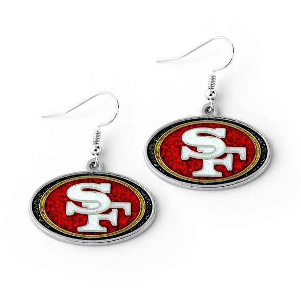 NFL San Francisco 49ers Glitter Dazzle Earrings