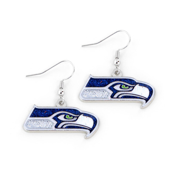 NFL Seattle Seahawks Glitter Dazzle Earrings