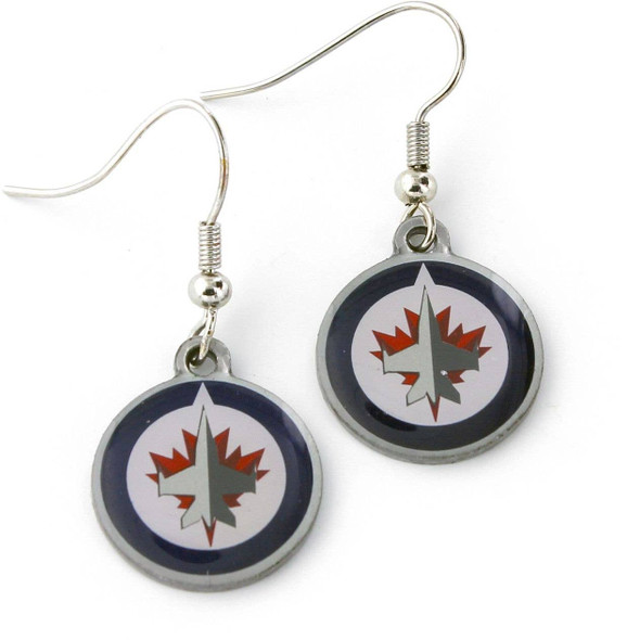 NHL Winnipeg Jets Logo Dangle Earrings