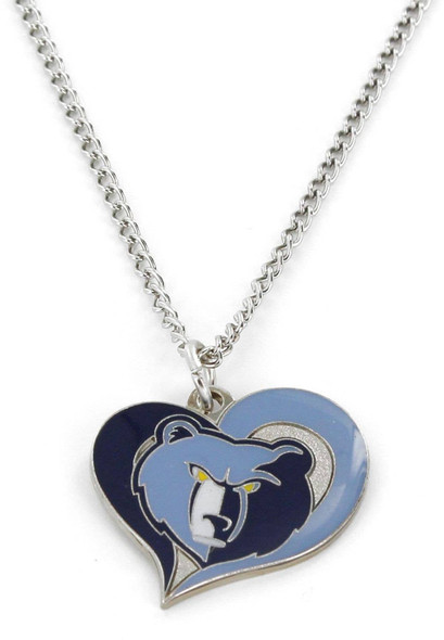 NBA Memphis Grizzlies Swirl Heart Necklace