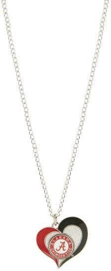 NCAA Alabama Crimson Tide Swirl Heart Necklace