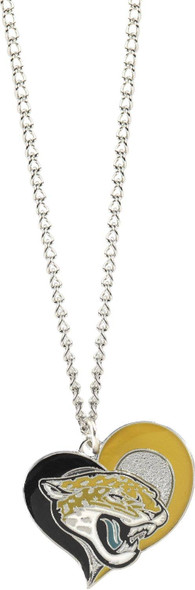 NFL Jacksonville Jaguars Swirl Heart Necklace
