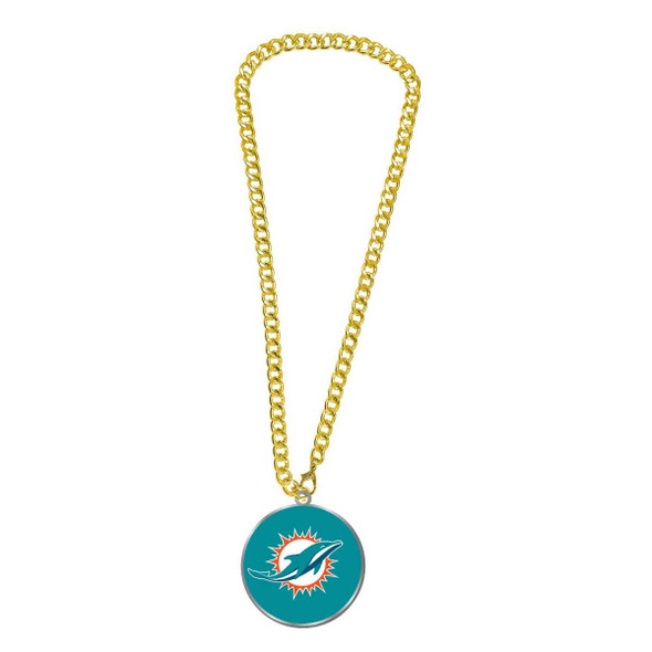 NFL Miami Dolphins Team Emblem Fan Chain Necklace
