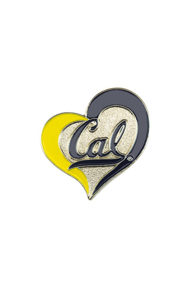 NCAA Berkeley Golden Bears Swirl Heart Pin