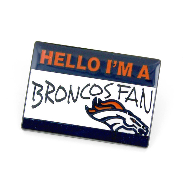 NFL Denver Broncos Name Tag Pin