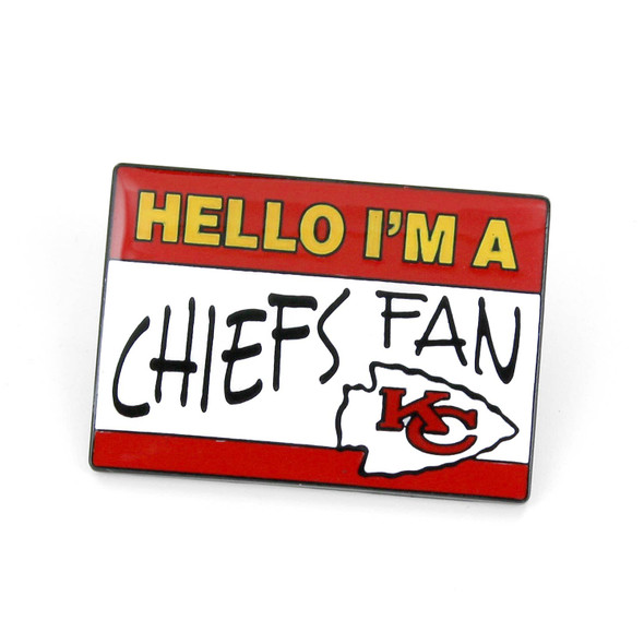 NFL Kansas City Chiefs Name Tag Pin