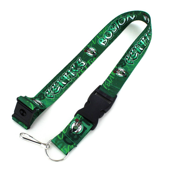 NBA Boston Celtics Graffiti Lanyard Keychain ID Holder NBA Fan Accessory