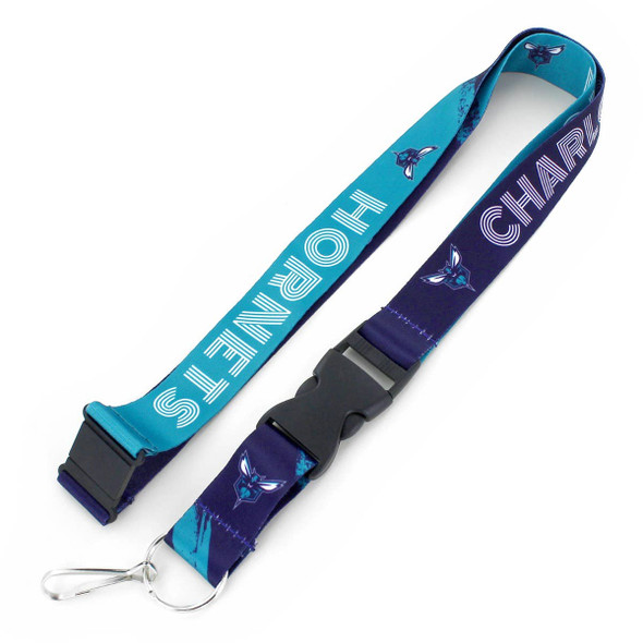 NBA Charlotte Hornets Crossfade Lanyard Keychain ID Holder NBA Fan Accessory