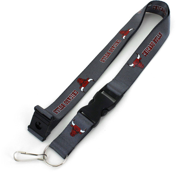 NBA Chicago Bulls Team Lanyard, Charcoal
