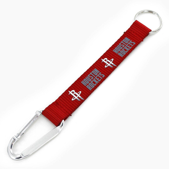 NBA Houston Rockets Carabiner Lanyard Keychain ID Holder NBA Fan Accessory Keychain