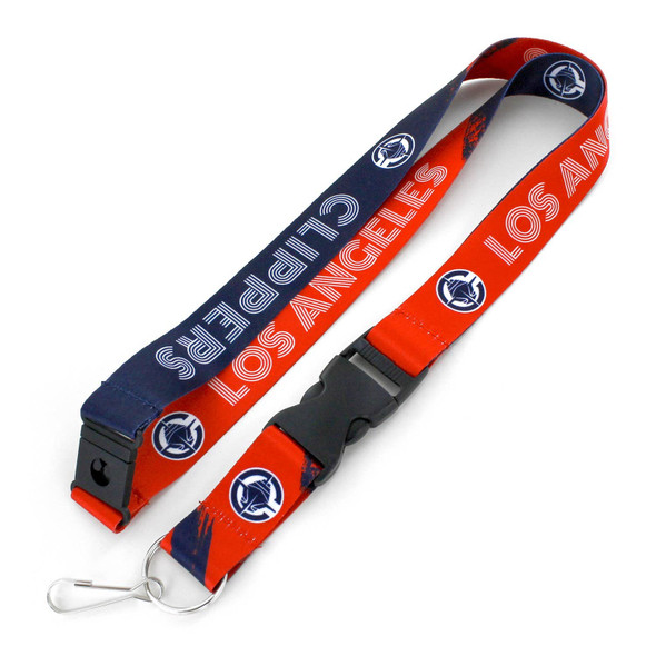 NBA Los Angeles Clippers Crossfade Lanyard Keychain ID Holder NBA Fan Accessory