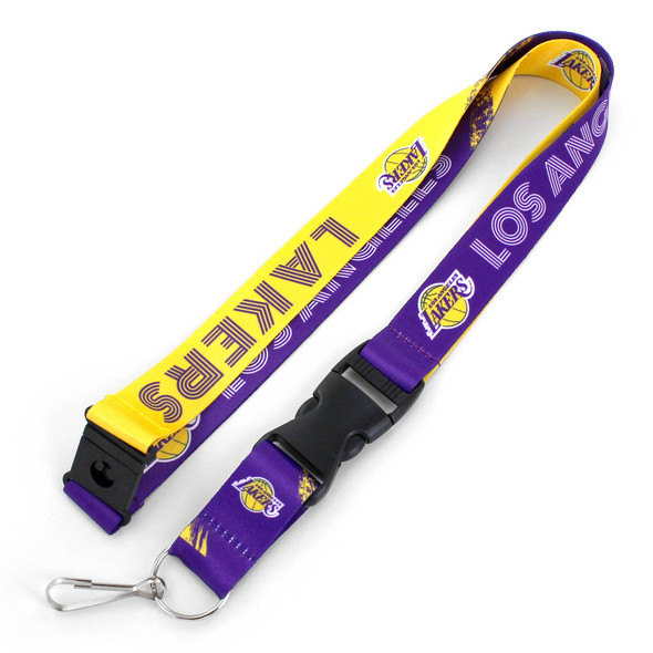 NBA Los Angeles Lakers Crossfade Lanyard Keychain ID Holder NBA Fan Accessory