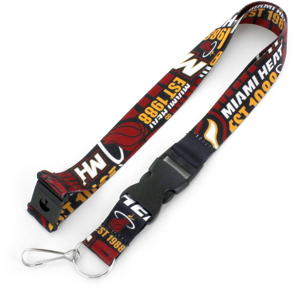 NBA Miami Heat Dynamic Lanyard Keychain ID Holder NBA Fan Accessory