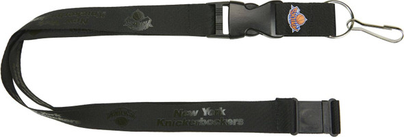 NBA New York Knicks Black on Black Lanyard Keychain ID Holder NBA Fan Accessory