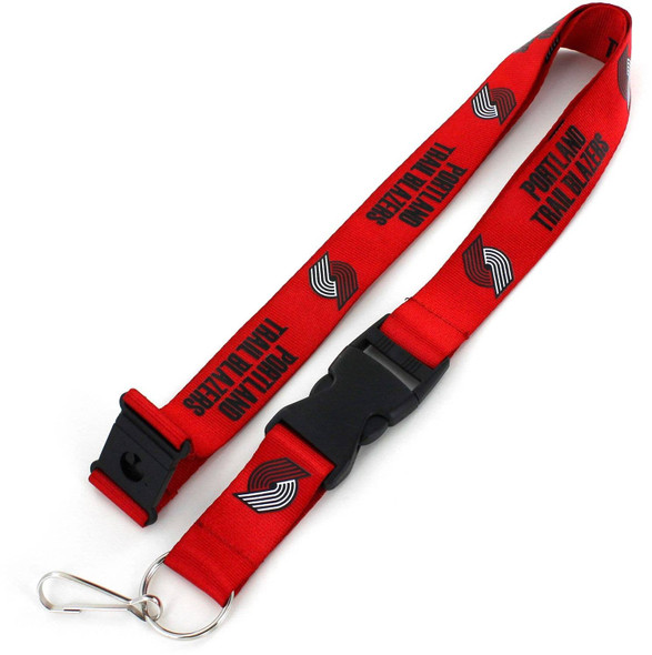 NBA Portland Trail Blazers Team Lanyard Keychain ID Holder NBA Fan Accessory, Red