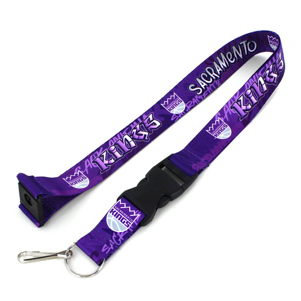 NBA Sacramento Kings Graffiti Lanyard Keychain ID Holder NBA Fan Accessory