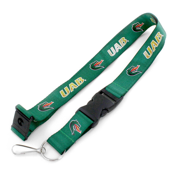 NCAA Alabama Birmingham (Green) Team Lanyard Keychain ID Holder NCAA Fan Accessory