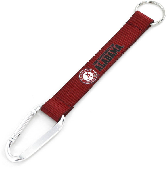 NCAA Alabama Crimson Tide Carabiner Lanyard Keychain ID Holder NCAA Fan Accessory Keychain