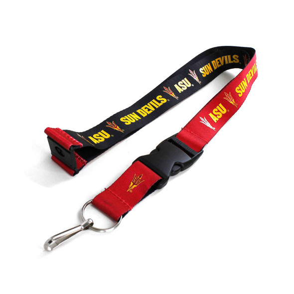 NCAA Arizona State Sun Devils Reversible Lanyard Keychain ID Holder NCAA Fan Accessory