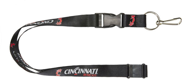 NCAA Cincinnati Bearcats Team Lanyard Keychain ID Holder NCAA Fan Accessory, Black