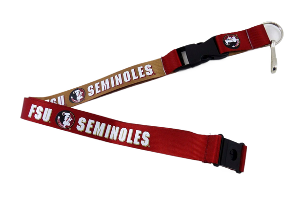 NCAA Florida State Seminoles Reversible Lanyard Keychain ID Holder NCAA Fan Accessory