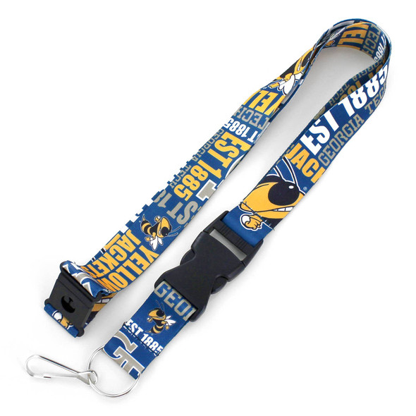 NCAA Georgia Tech Yellow Jackets Dynamic Lanyard Keychain ID Holder NCAA Fan Accessory