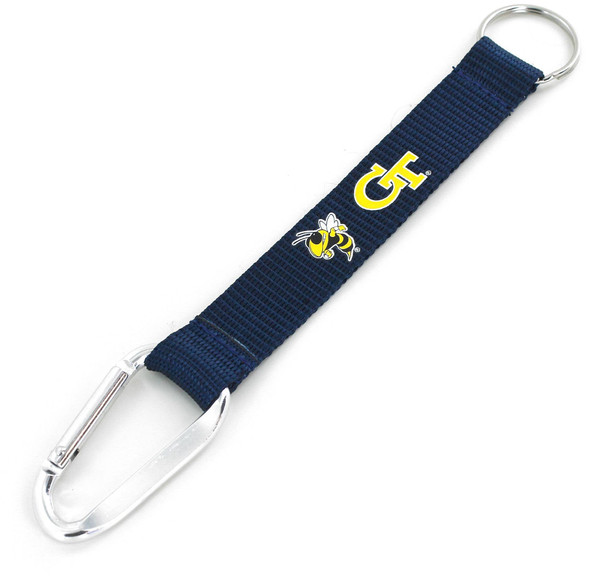 NCAA Georgia Tech Yellow Jackets Carabiner Lanyard Keychain ID Holder NCAA Fan Accessory Keychain