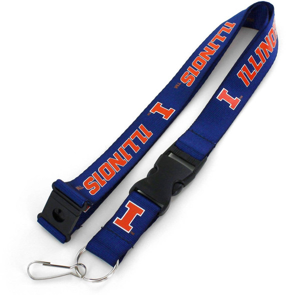 NCAA Illinois Illini Team Lanyard, Blue