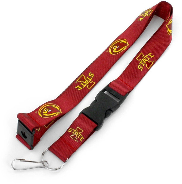 NCAA Iowa State Cyclones Team Lanyard Keychain ID Holder NCAA Fan Accessory, Red