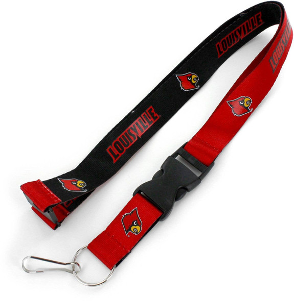 NCAA Louisville Cardinals Reversible Lanyard Keychain ID Holder NCAA Fan Accessory