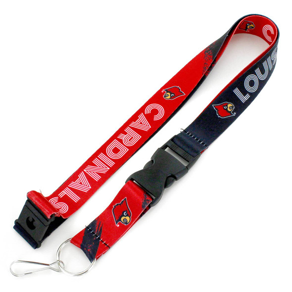 NCAA Louisville Cardinals Crossfade Lanyard Keychain ID Holder NCAA Fan Accessory