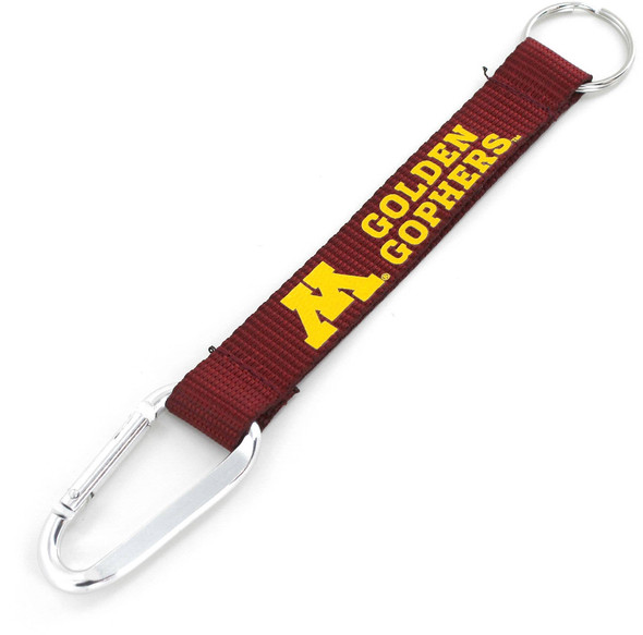 NCAA Minnesota Golden Gophers Carabiner Lanyard Keychain ID Holder NCAA Fan Accessory Keychain