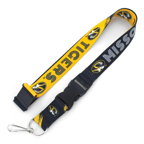 NCAA Missouri Tigers Crossfade Lanyard Keychain ID Holder NCAA Fan Accessory