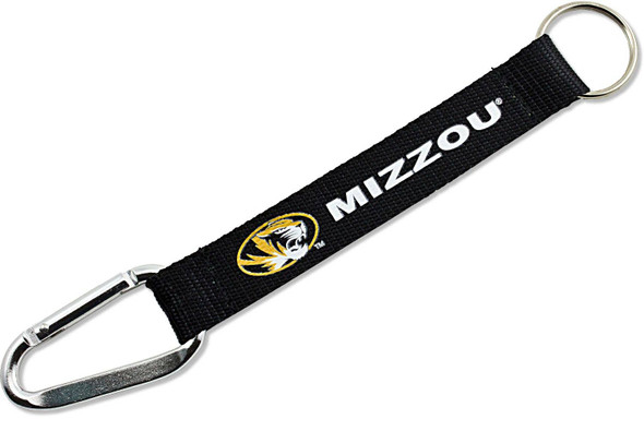 NCAA Missouri Tigers Carabiner Lanyard Keychain ID Holder NCAA Fan Accessory Keychain