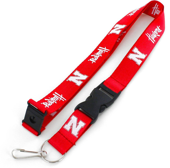 NCAA Nebraska Cornhuskers Team Lanyard Keychain ID Holder NCAA Fan Accessory, Red