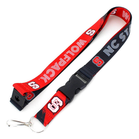 NCAA North Carolina State Wolfpack Crossfade Lanyard Keychain ID Holder NCAA Fan Accessory
