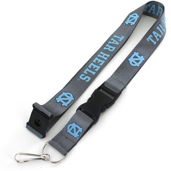 NCAA North Carolina Tar Heels Team Lanyard Keychain ID Holder NCAA Fan Accessory, Charcoal