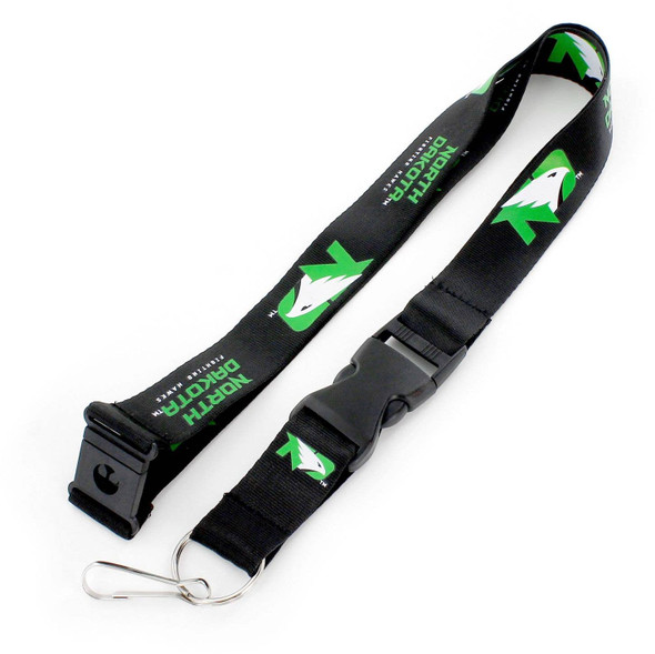 NCAA North Dakota Fighting Hawks Team Lanyard, Black