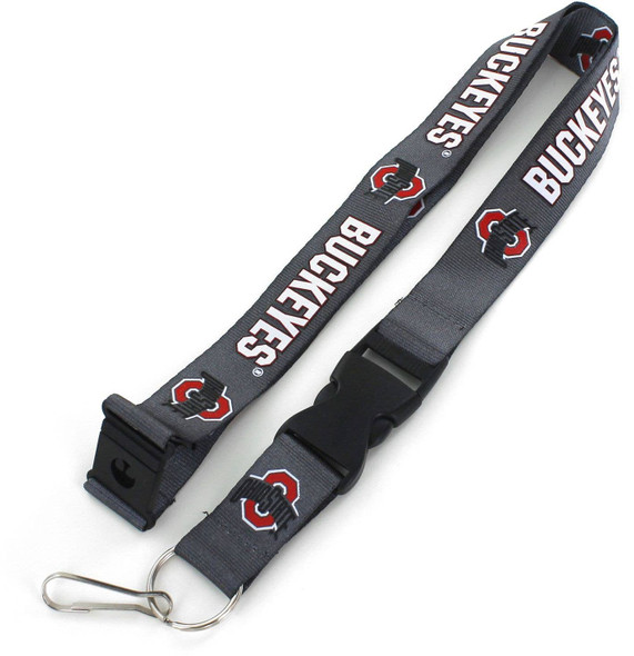 NCAA Ohio State Buckeyes Team Lanyard, Charcoal