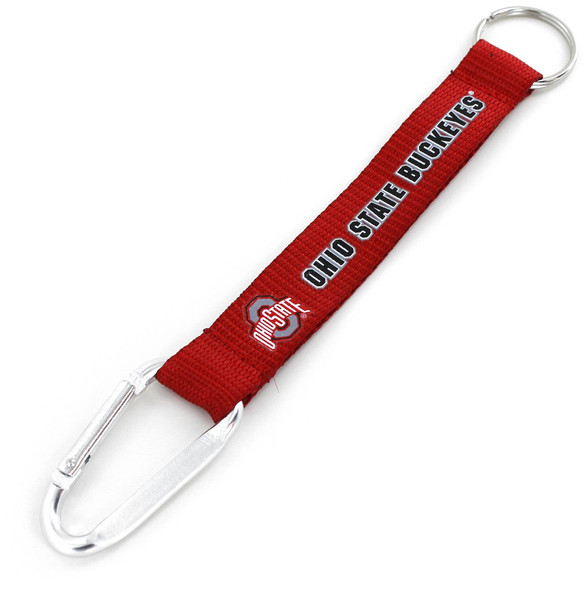 NCAA Ohio State Buckeyes Carabiner Lanyard Keychain ID Holder NCAA Fan Accessory Keychain