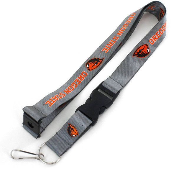 NCAA Oregon State Beavers Team Lanyard, Charcoal