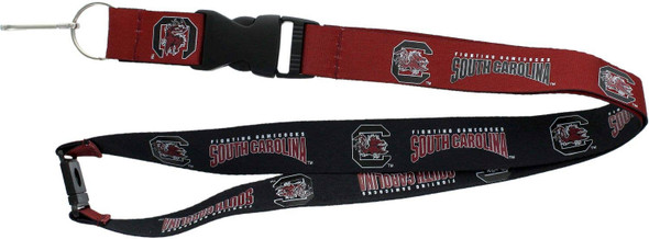 NCAA South Carolina Gamecocks Reversible Lanyard Keychain ID Holder NCAA Fan Accessory